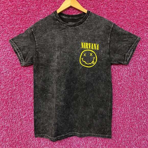 Nirvana Nevermind Dead Smiley Logo Grunge Band T-Shirt Medium - Picture 1 of 4